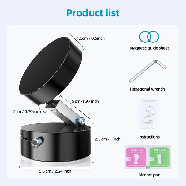 Vacuum Suction Magnetic Phone Holder